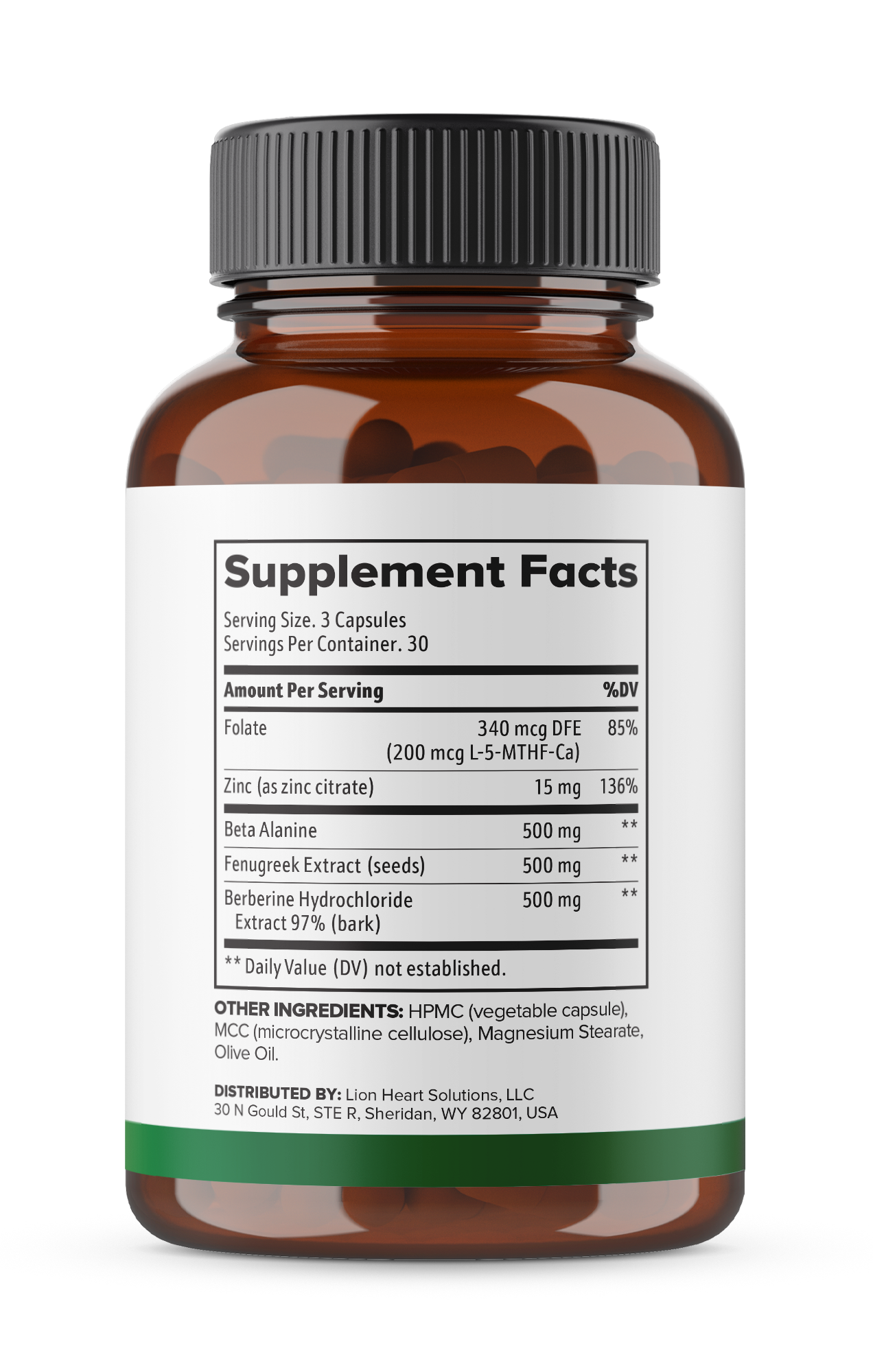 Side view of the Insulin Balance Formula bottle