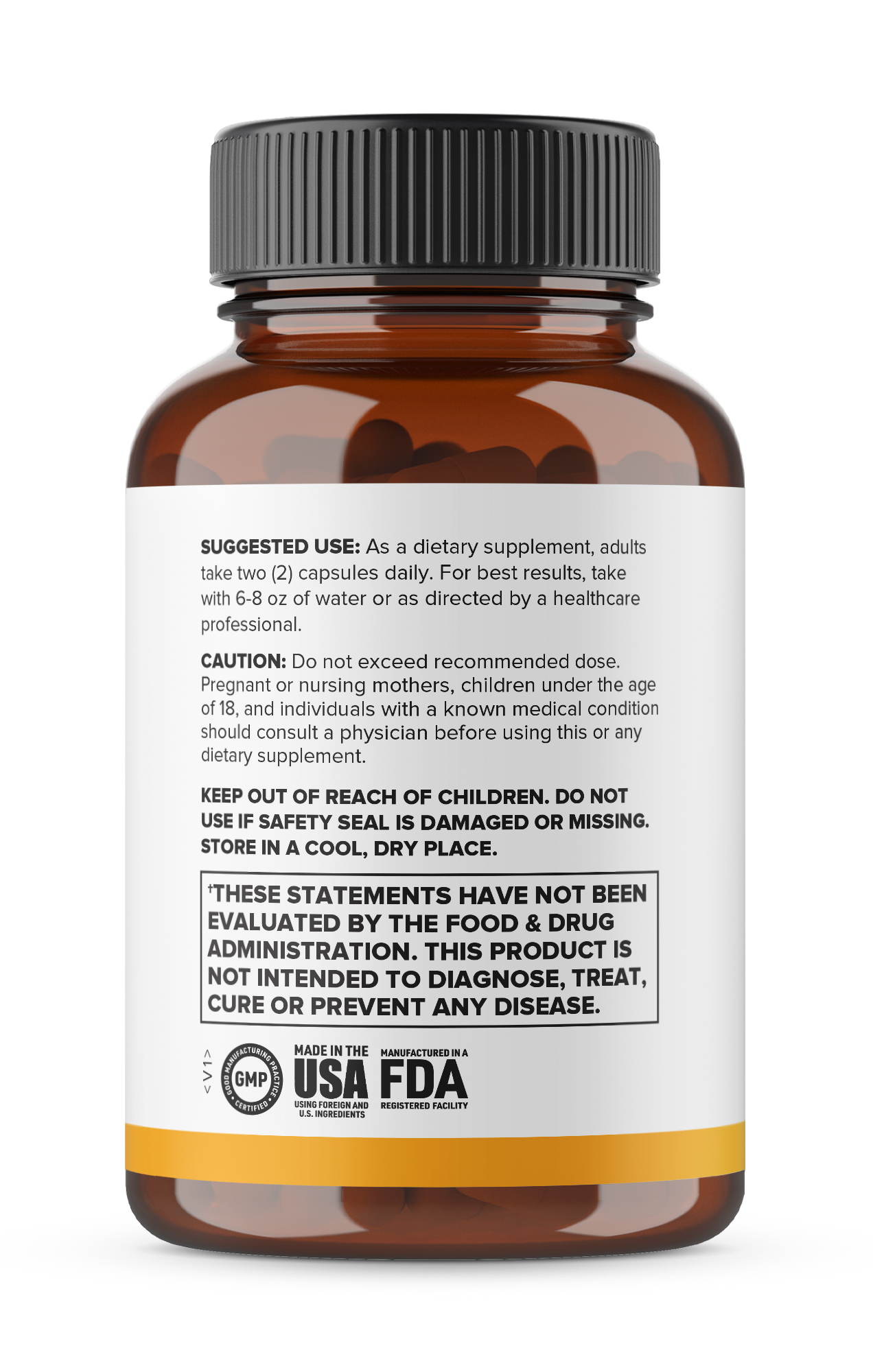 Alternate side view of the Leptin Balance Formula bottle